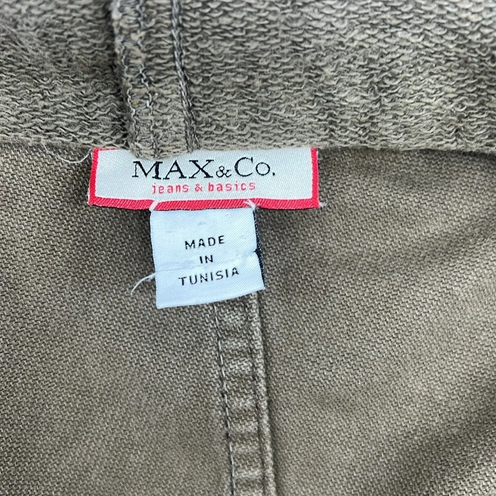 Max & Co 100% Cotton Hooded Jacket Brown - Picture 13 of 14